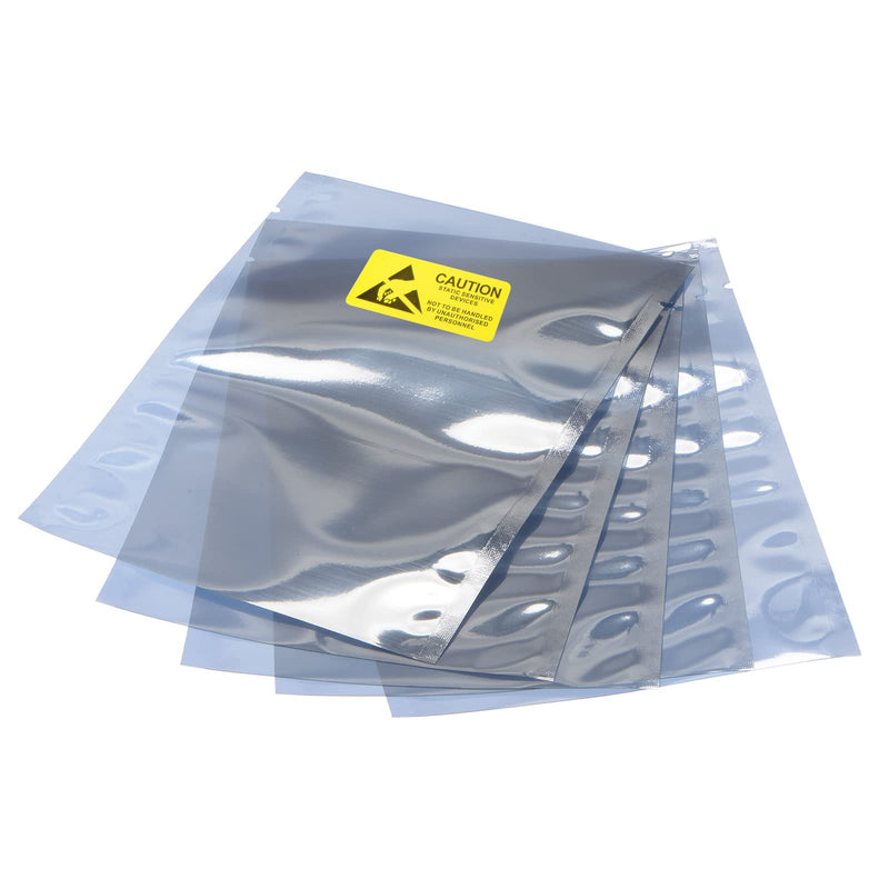[Australia - AusPower] - MECCANIXITY Anti Static Bags Shielding Bag 50pcs 4.3x6inch(11x15cm) Open Top with Labels for Hard Drive HDD SSD 