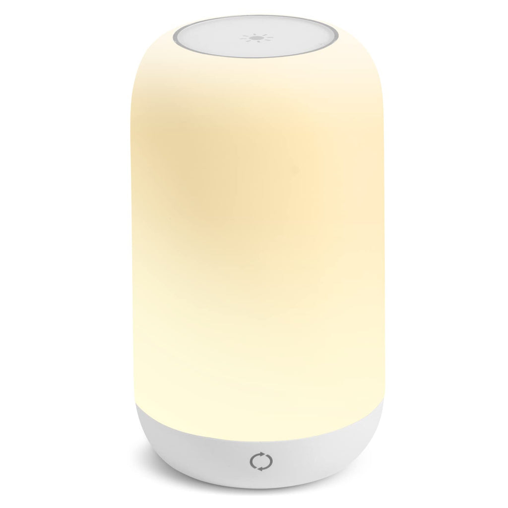 [Australia - AusPower] - Night Light LED Portable Lamp, Warm Soft Light and Changing RGB Color, with USB Rechargeable and Touch Control, Eye Protection for Breastfeeding Babies Kids, Living Bedroom Gift 