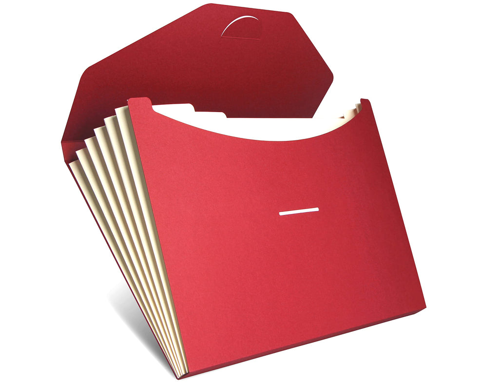 [Australia - AusPower] - Blue Lake ECOLIFE Recyclable Paper Expanding Accordion File Folder, A4/Letter Size, Large Capacity, Assorted Colors - Ruby 