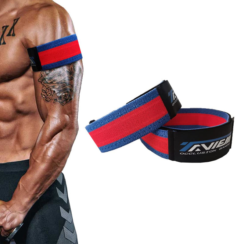 [Australia - AusPower] - TAVIEW Occlusion Bands, Quick Release Biceps Blow Flow Restriction Bands,Bicep Bands for Arm Fitness and Bodybuilding | Gain Fast Muscle Growth Without Lifting Heavy Weights Blue (2"width) 
