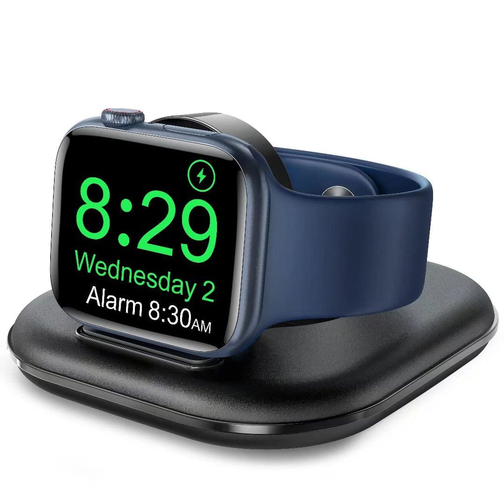 [Australia - AusPower] - Charging Stand for Apple Watch, Portable Watch Charger Stand with Charging Cable, Magnetic Wireless Charging Stand Compatible with iWatch Series SE 7 6 5 4 3 2(45mm/44mm/42mm/40mm/38mm)-Black Black 