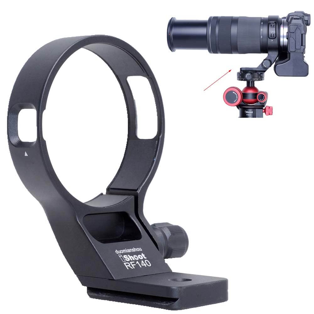 [Australia - AusPower] - iShoot Metal Lens Collar Tripod Mount Ring Compatible with Canon RF 100-400mm f/5.6-8 is USM, Lens Support Holder Bracket Bottom is Arca-Swiss Fit Quick Release Plate Dovetail Groove 