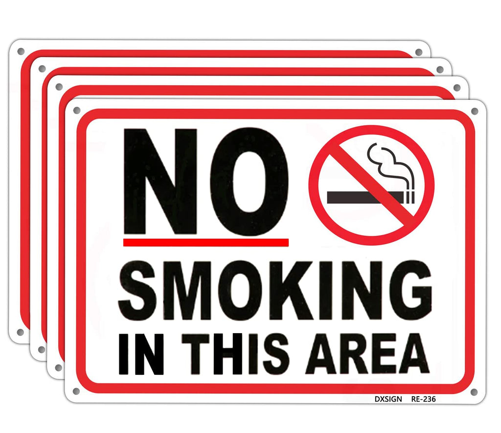 [Australia - AusPower] - No Smoking Signs for Business No Vaping Sign 10"x14" Rust Free Aluminum UV Printed,4 pre-drilled Holes.Durable/Weatherproof (4-Pack) 