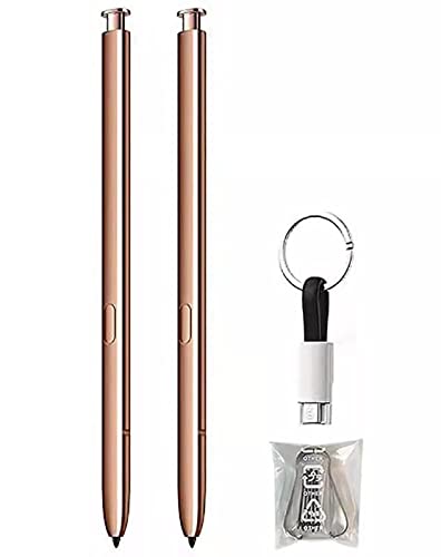 [Australia - AusPower] - H-TECH 2PCS Galaxy Note 20 S Pen Replacement for Samsung Galaxy Note 20 Note 20 Ultra 5G Stylus Touch S Pen (Without Bluetooth) with USB to Type-c Cable+Tips (Mystic Bronze) Mystic Bronze 