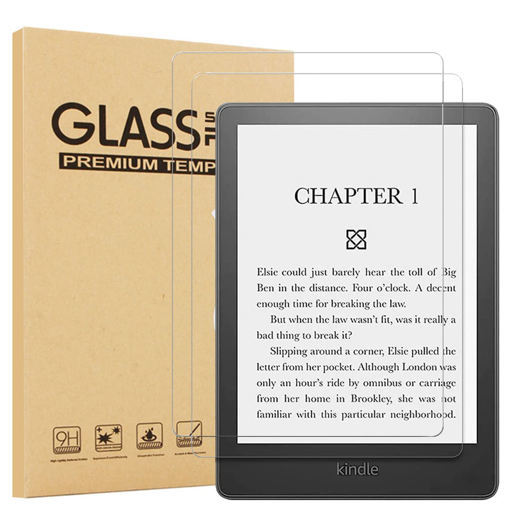 [Australia - AusPower] - [2 Pack] Epicgadget Screen Protector For Kindle Paperwhite 11th Generation 2021, Clear Anti Scratch 9H Hardness Tempered Glass Screen Film For Kindle Paperwhite 6.8 Inch 11th Gen Released in 2021 