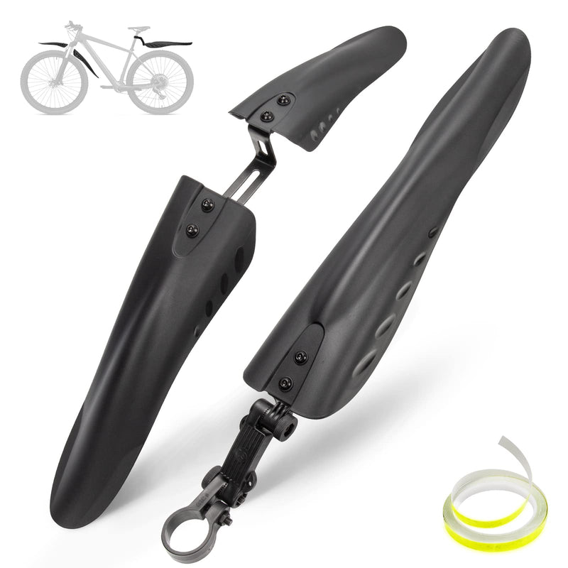 [Australia - AusPower] - Bike Fender Set with 26ft DIY Reflective Tape, Adjustable Bicycle Fenders for 22"/24"/26"/27.5", 3 Parts-Universal Full Cover Thicken Widen, Front/Rear Mud Guards Fit for MTB Mountain Road Bike 