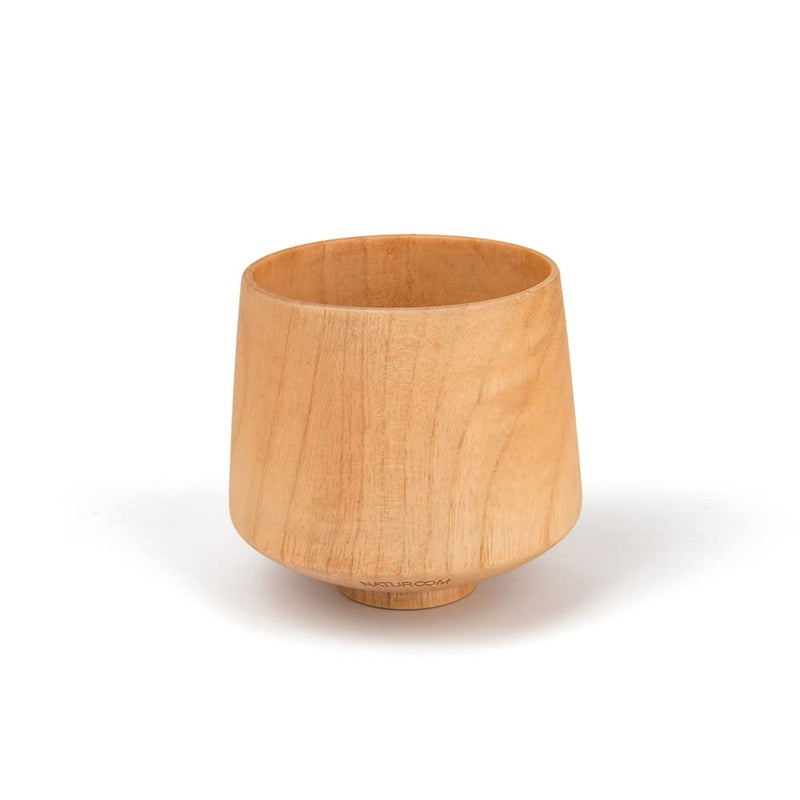 [Australia - AusPower] - Naturoom Wooden Cup, Japanese style Tea Cup, Beer, Coffee Mug, Natural Solid Wood perfect for Cold or Hot Drinks, 200ml (Natural) 