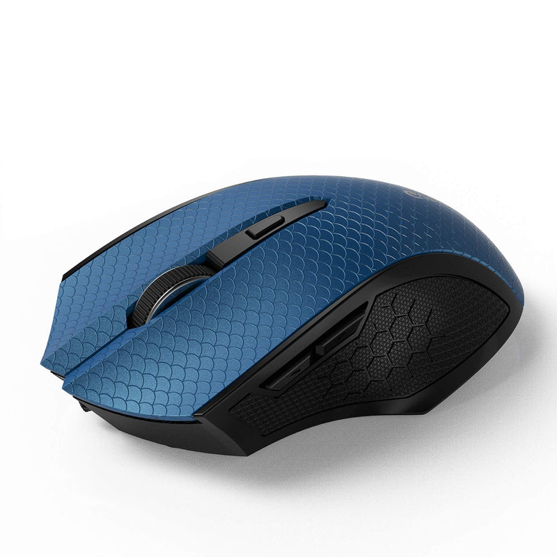 [Australia - AusPower] - Bestipik Silent Wireless Mouse, All Button Noiseless Click with 2.4G Optical Mice 3 Adjustable Blue 