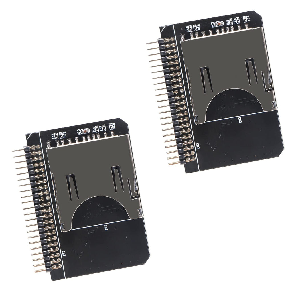 [Australia - AusPower] - AITIAO 2Pcs SD Card to 2.5 Inch IDE Adapter SD SDHC SDXC MMC Memory Card Converter TF Memory Card to IDE 44Pin Male Adapter to Laptop HDD for DOS/Linux/Windows 98SE, Me, 2000, XP and for Vista. 