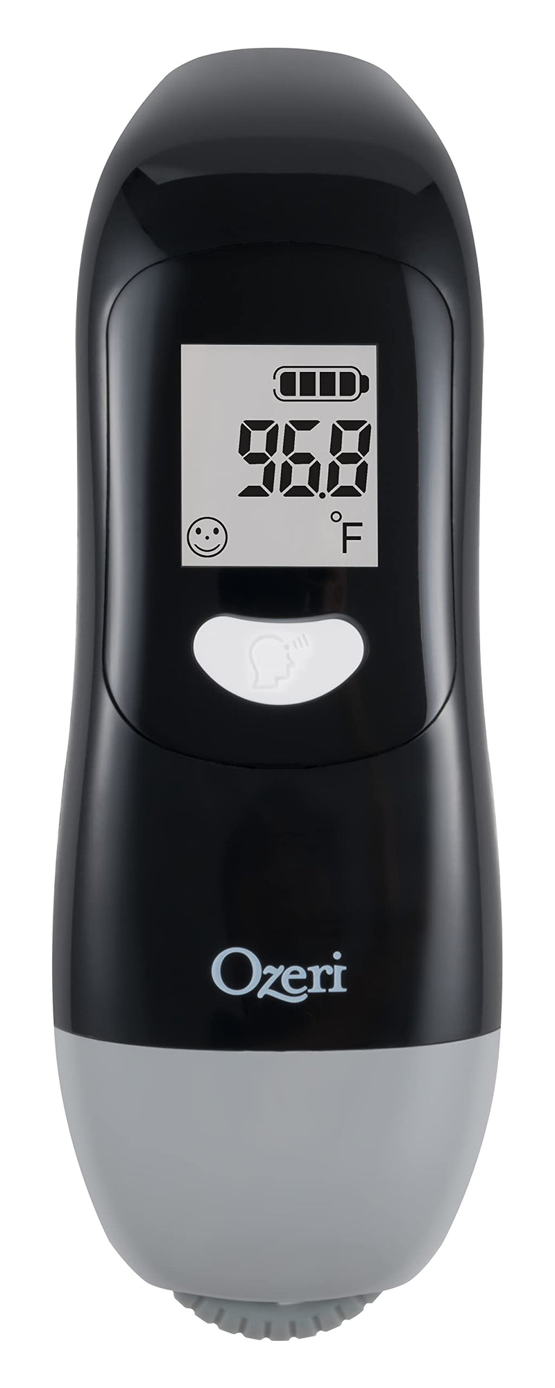 [Australia - AusPower] - Ozeri Kinetic Non-Contact Forehead Thermometer with Battery-Free Infrared Technology Black 