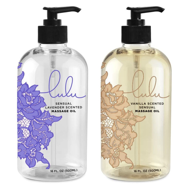 [Australia - AusPower] - Lulu Lavender Massage Oil 16oz & Lulu Vanilla Massage Oil 16oz 
