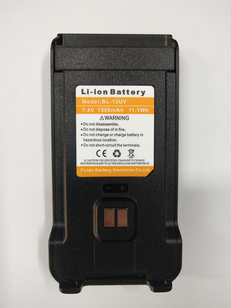 [Australia - AusPower] - Original BL-13UV 7.4V 1500mAh Battery for Walkie Talkie Radioddity GM-30,Pofung P15UV,TYT TH-UV88,TIDRADIO TD-H5,Lithium Battery Replacement Digital Mobile Radio 