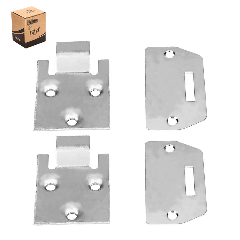 [Australia - AusPower] - 10L0L Golf Cart Seat Bottom Hinge Plate Fits for 1995-up EZGO TXT & Medalist, 2001-up EZGO MPT Shuttle Workhorse Series, 2 Pack OEM# 71610G01 71609G01 