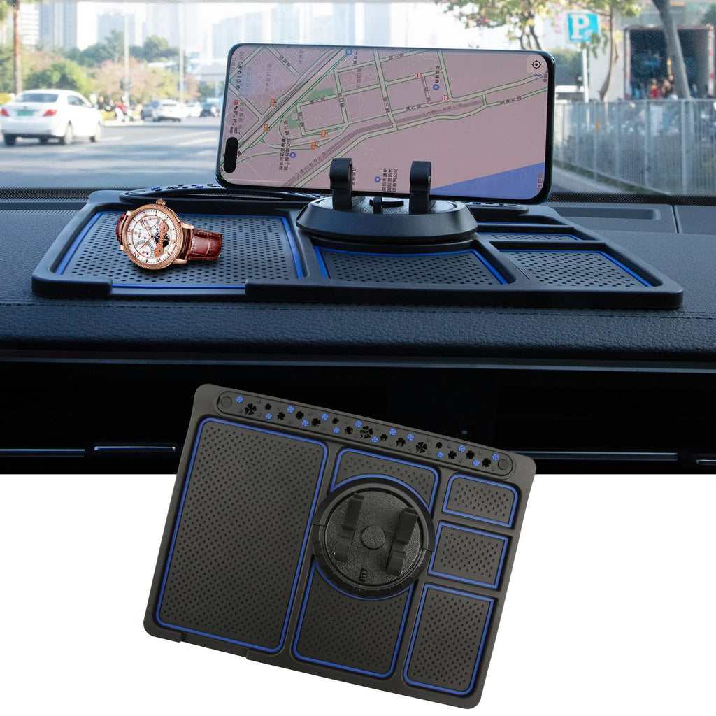 [Australia - AusPower] - Non-Slip Phone Pad for 4-in-1 Car - Universal Car Phone Holder Mount, 360 Degrees Rotating Phone Mount for Car Dashboard with Number Plate Sticker, Cell Phone Holder Car, Aromatherapy Function(E) E 