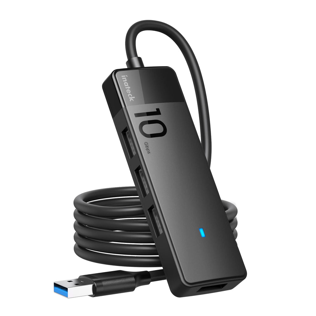 [Australia - AusPower] - Inateck USB Hub with 4 USB A Ports, USB 3.2 Gen 2 Speed, 3.3 ft Cable, HB2025AL 
