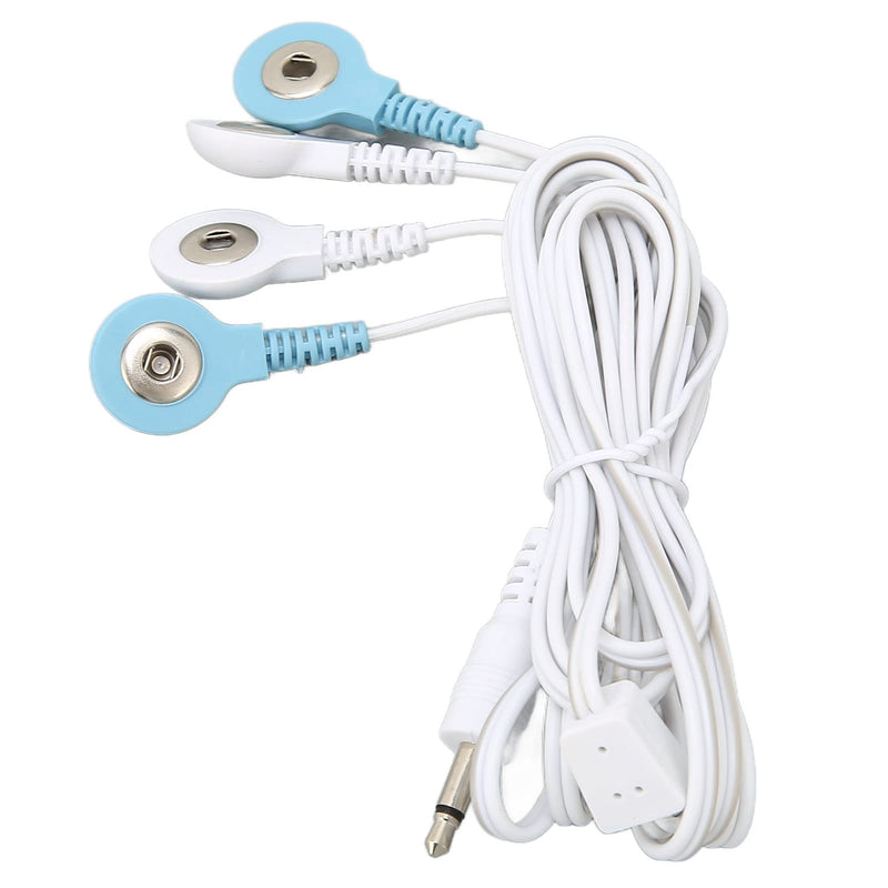[Australia - AusPower] - Electrode Wires, 4 in 1 Electrode Lead Electric Shock Wires Cable for Electrode Lead Massager Machine Ear Clip Electrode Wire Connecting Cable Tens Lead Wire Adapters Standard Lead Wires 