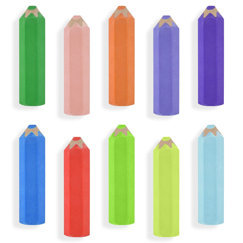 [Australia - AusPower] - 10 Pieces Pencil Shaped Erasers Neon Colors erasers for Kids Classroom, Homework Rewards, Gift Filling (Pencil Shaped) 