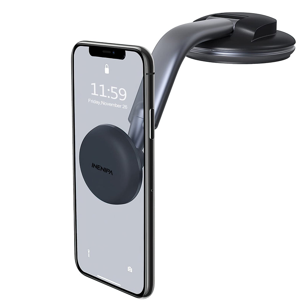 [Australia - AusPower] - Phone Mount for Car [Super Strong Magnet & Easy] Windshield Dashboard Car Mount Phone Holder for All Cell Phone Handsfree Cell Phone Automobile Cradles Silver 