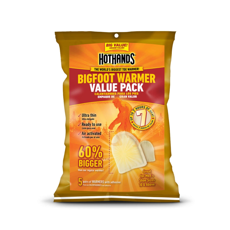 [Australia - AusPower] - HotHands Bigfoot Adhesive Toe Warmer | 5 Pair Value Pack 