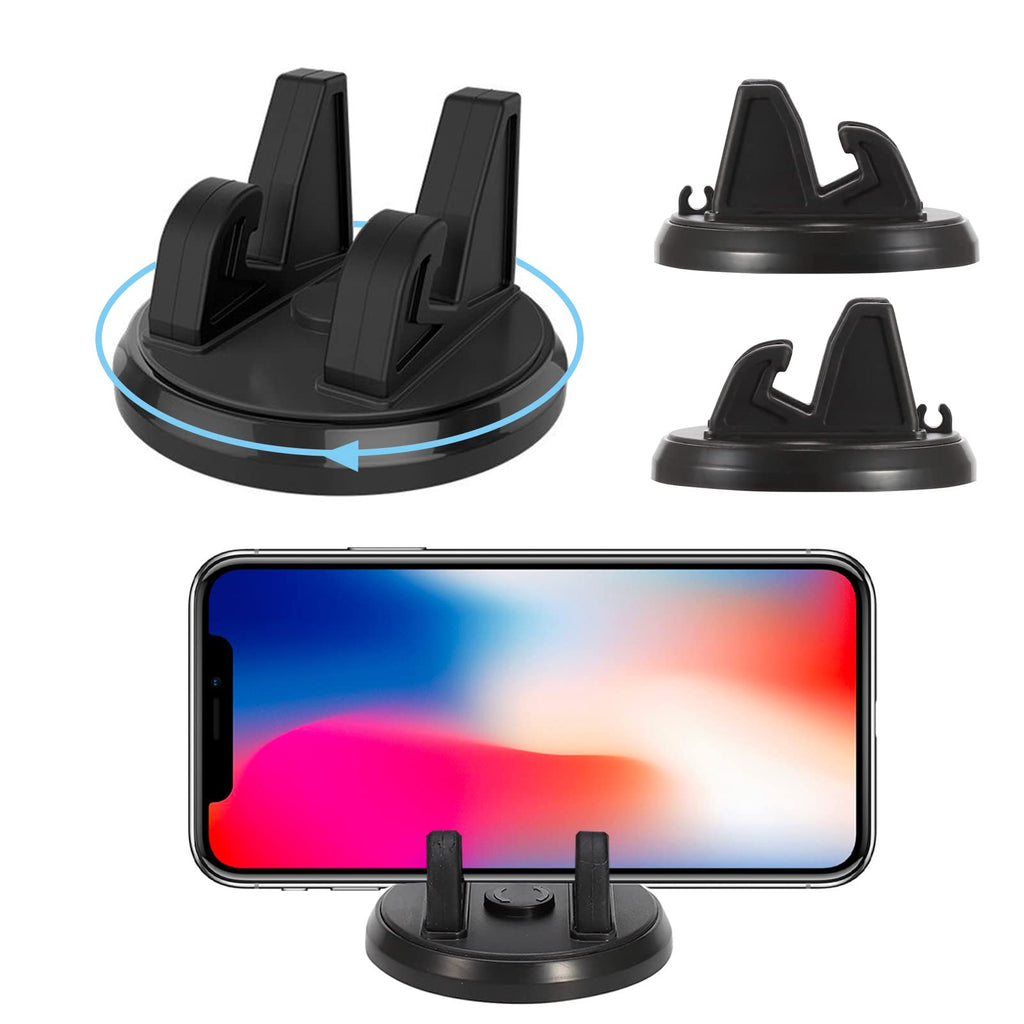 [Australia - AusPower] - Car Dash Phone Holder with Vertical Horizontal 360°Rotate Dashboard Cell Phone Holder Compatible with iPhone Samsung Android Smartphones GPS Devices for Various Dashboards 