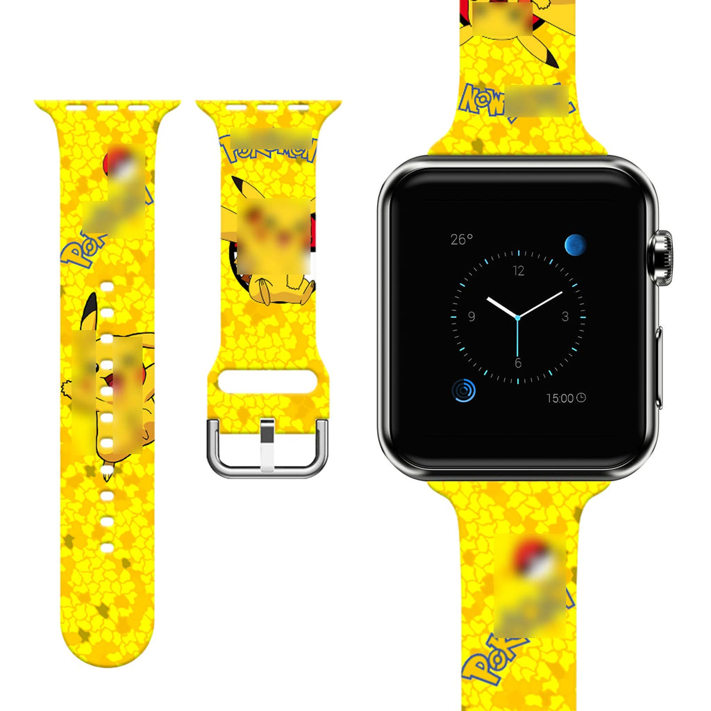 [Australia - AusPower] - Cartoon Sport Band Compatible with Apple Watch IWatch Bands 38mm 40mm 41mm 42mm Men Women Soft Silicone Strap Wristbands for Apple Watch Series7/6/5/4/3/2/1/SE 42mm/44mm 1 