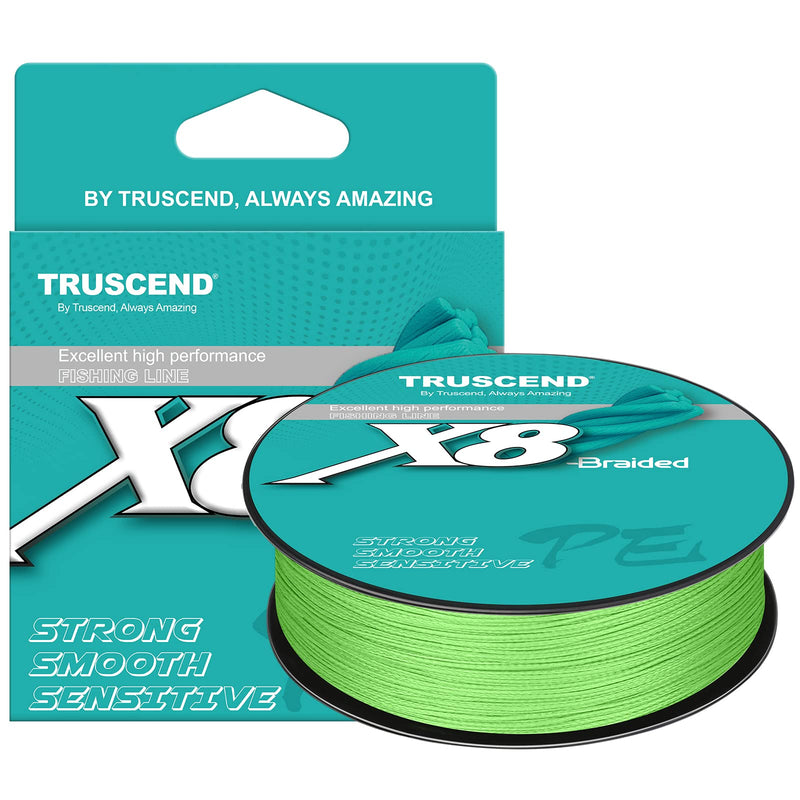 [Australia - AusPower] - TRUSCEND X8 Pro Grade Tournament Braided Fishing Line, Ultra Thin & More Power, Sensitive, Precise Cast, Softer & Smoother, Abrasion Resistant, No Stretch, Zero Memory, by Top World OEM Manufactory Grass Green 10lb/0.12mm/328yds 
