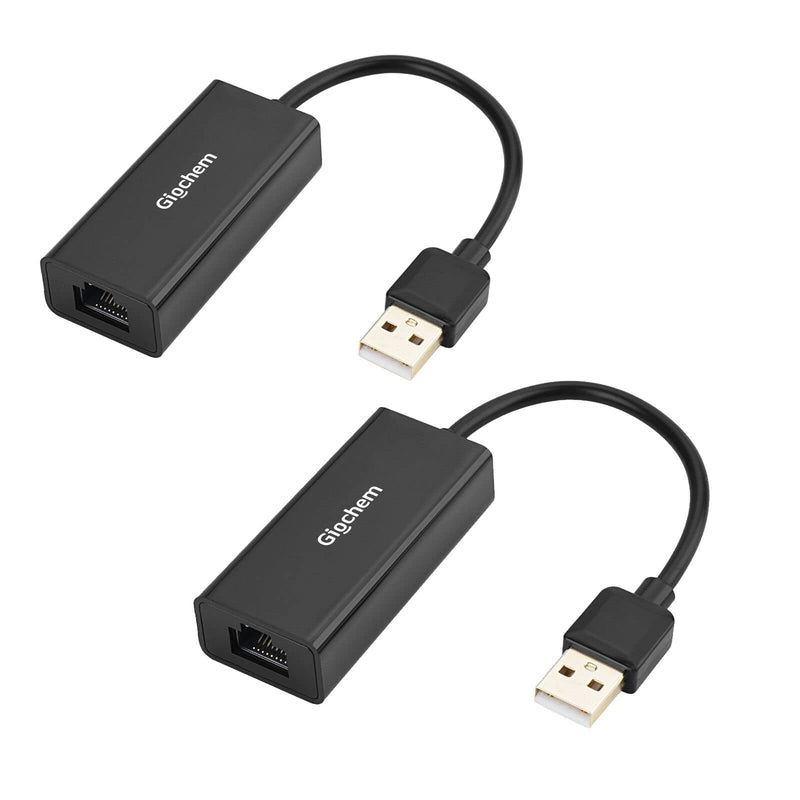 [Australia - AusPower] - Giochem USB 2.0 to ethernet Adapter [2-Pack] USB to RJ45 Adapter Supporting 10/100 Mbps Ethernet Network for Window/Mac OS, Surface Pro/Linux 2 Pack 