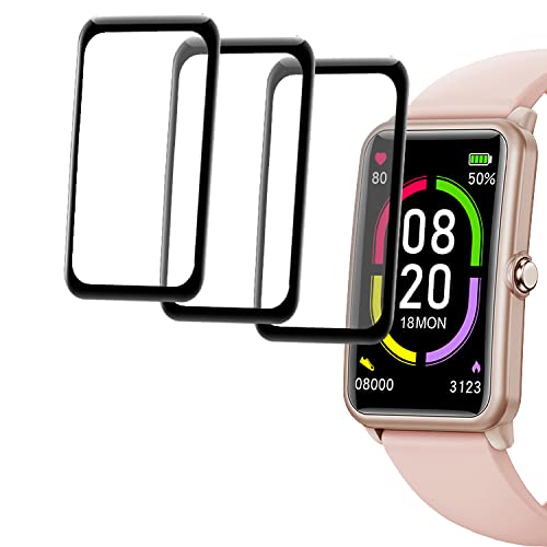 [Australia - AusPower] - smaate Screen Protector for H86, Compatible with MOREPRO, FITVII Fitcloud Pro H86 1.57inch Smartwatch for Women, 3-Pack, Square, 3D Full Coverage, Curved Edge frame, Anti-shatter, Anti-scratch 