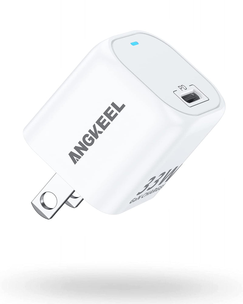 [Australia - AusPower] - Angkeel 33W USB C Charger PD 3.0 Super Fast Charging Block GaN Wall Charger Plug Quick Charge C Port Power Adapter for iPhone 13 Pro Max/12/11/XS, Galaxy S21 Ultra/S20, Pixel 6, MacBook Air, iPad Mini 