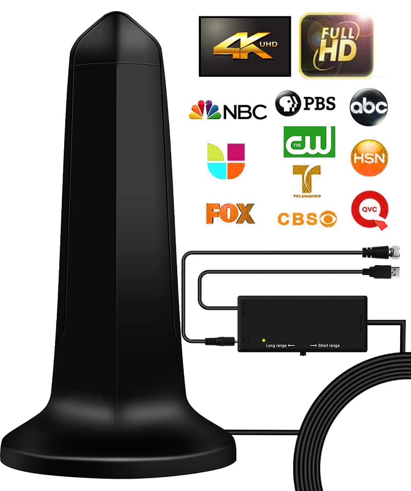 [Australia - AusPower] - TV Antenna - HD Indoor Digital TV Antenna Long 360+ Mile Range Antenna Support 4K 1080p Fire Stick and All Television Outdoor Smart HDTV Antenna for Local Channel -17ft Coax Cable 