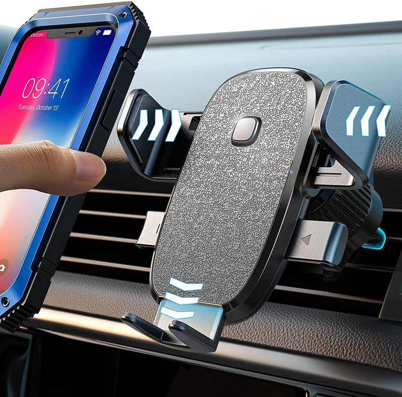 [Australia - AusPower] - Car Vent Phone Mount Holder, LISEN Universal Phone Mount Holder for Car, Hands Free Car Cell Phone Holder Mount with Newest Metal Clip Compatible for iPhone 13 Pro Max and More 4-7'' Smartphone 