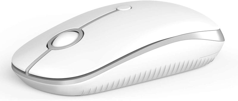 [Australia - AusPower] - Bluetooth Mouse, Triple Mode(BT 4.0+ BT 4.0+ USB) Rechargeable Bluetooth Mouse for iPad, Laptop, MacBook, PC- for iPad OS 13/ Windows 8.0/ MacOS 10.10/ Android 4.3 or Later White 