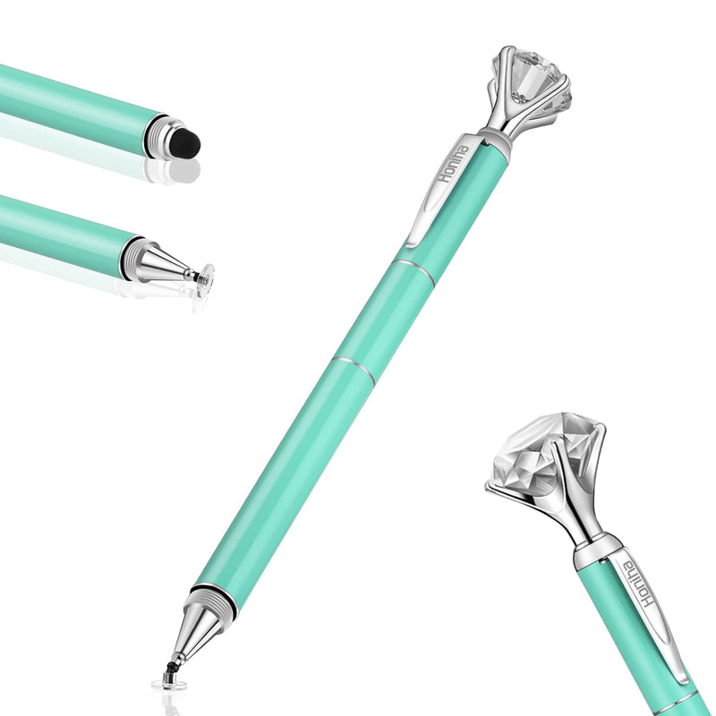 [Australia - AusPower] - Honiha Stylus Pen, Big Diamond Multi-Tips Stylus Pens for Touch Screens Capacitive Stylus Universal Stylist Pen for for iPad iPhone and All Other Tablets & Cell Phones-Green 