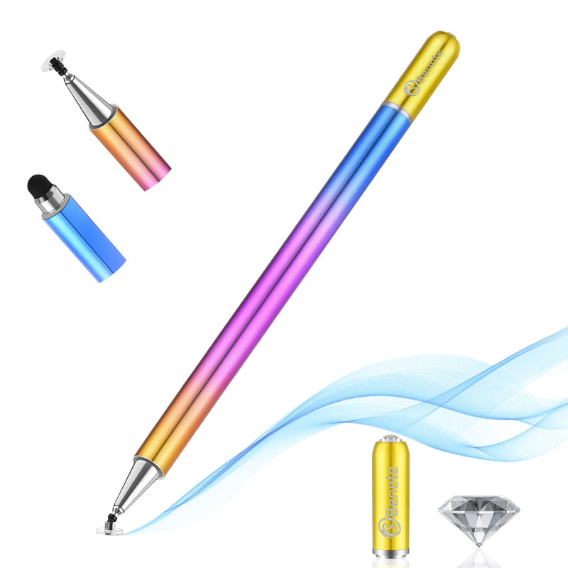 [Australia - AusPower] - Stylus Pens for ipad, Magnetic Disc Universal Stylus Pens Touch Screens Fine Tip Stylus Pen Drawing and Writing for ipad, iPhone, Apple, Android, Tablet, hp Chromebook, Phone, Tablet - Rainbow 