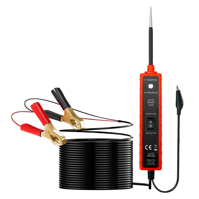 [Australia - AusPower] - AUTOAND Circuit Tester 6V-24V DC Car Power Circuit Probe Kit for Polarity Test & Component Activation Electrical Tester with Overload Protection, LED Test Light, Circuit Breaker Finder with 4M Lead 