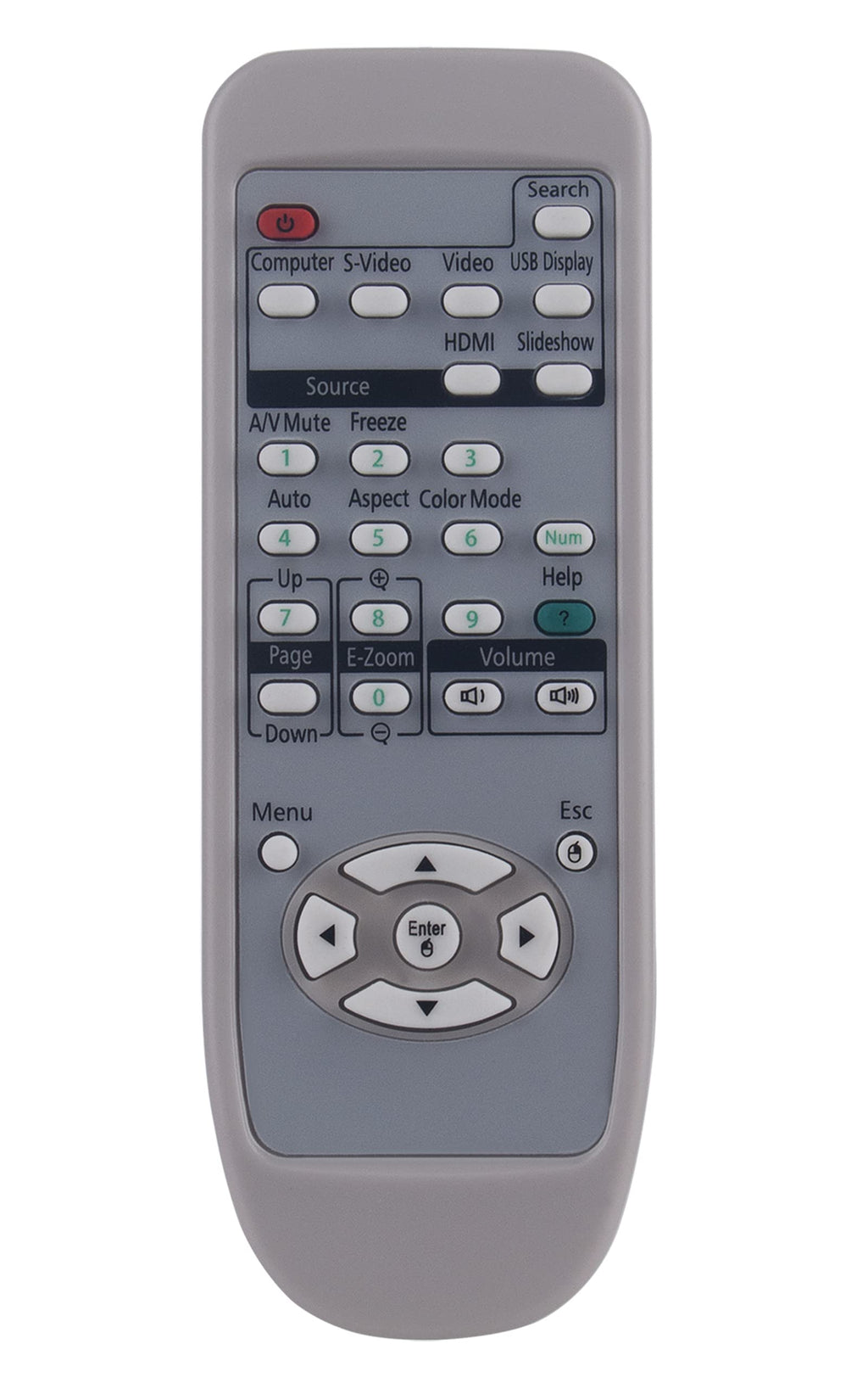 [Australia - AusPower] - VINABTY Replaced Remote fit for Epson Projector EB-W6 EP700 EX70 EX31 EX3200 EX5200 EX51 EX71 EX7200 PowerLite 826W+/ 84+/ 85+/ 92/93/ 935W/ 95/ 96W/ S7/ S9/ W7/ X9/ W6 Home Cinema 700 