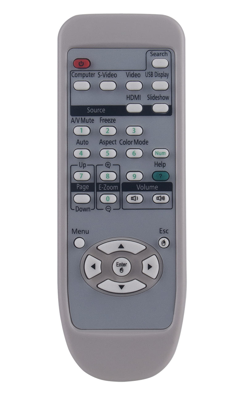 [Australia - AusPower] - VINABTY Replaced Remote fit for Epson Projector EB-W6 EP700 EX70 EX31 EX3200 EX5200 EX51 EX71 EX7200 PowerLite 826W+/ 84+/ 85+/ 92/93/ 935W/ 95/ 96W/ S7/ S9/ W7/ X9/ W6 Home Cinema 700 