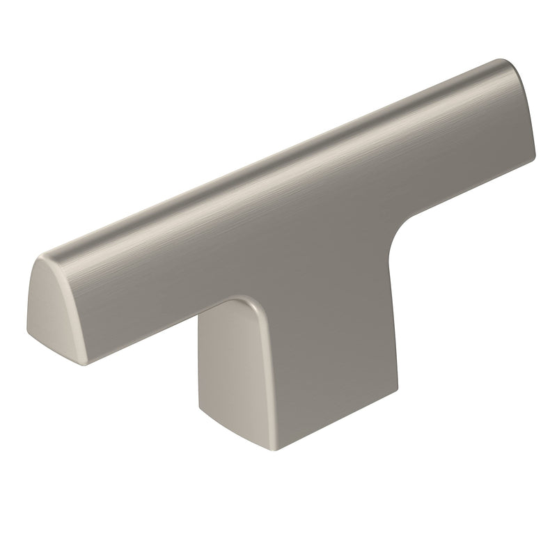 [Australia - AusPower] - Amerock | Cabinet Knob | Satin Nickel | 2-1/2 inch (64 mm) Length | Riva | 1 Pack | Drawer Knob | Cabinet Hardware 