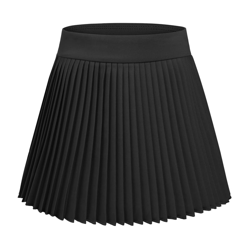 [Australia - AusPower] - Zaclotre Girl's Athletic Skorts Kids Sports Skirts with Pockets Shorts Running Workout Pleated Tennis Skirt 4-12 Years Black 4-5T 