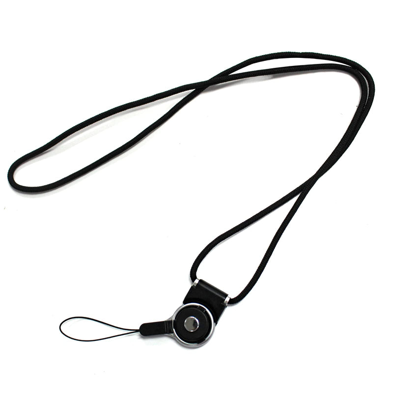 [Australia - AusPower] - Translator Lanyard/Lanyard Mobile Phone Case Long Neck Rope U Disk Key Badge Lanyard Black GS-Black 