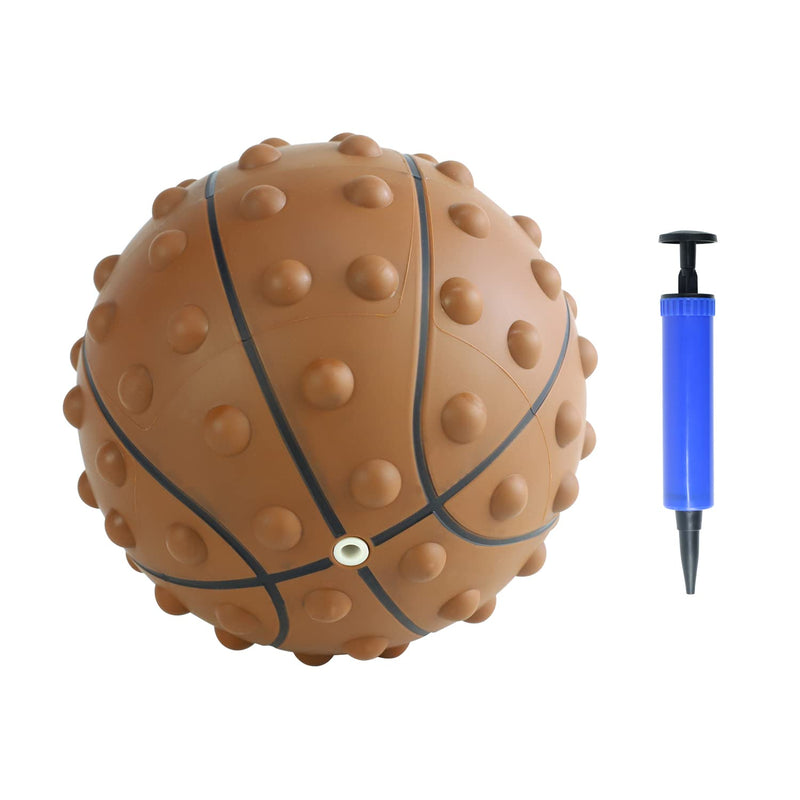 [Australia - AusPower] - 3D Basketball Popper-It 3D Stress-Balls with Pump Bubble Fidget Sensory Silicone Push Calming Relieving Balls Toys for Adults and Kids’ Autism ADHD ADD Brown 