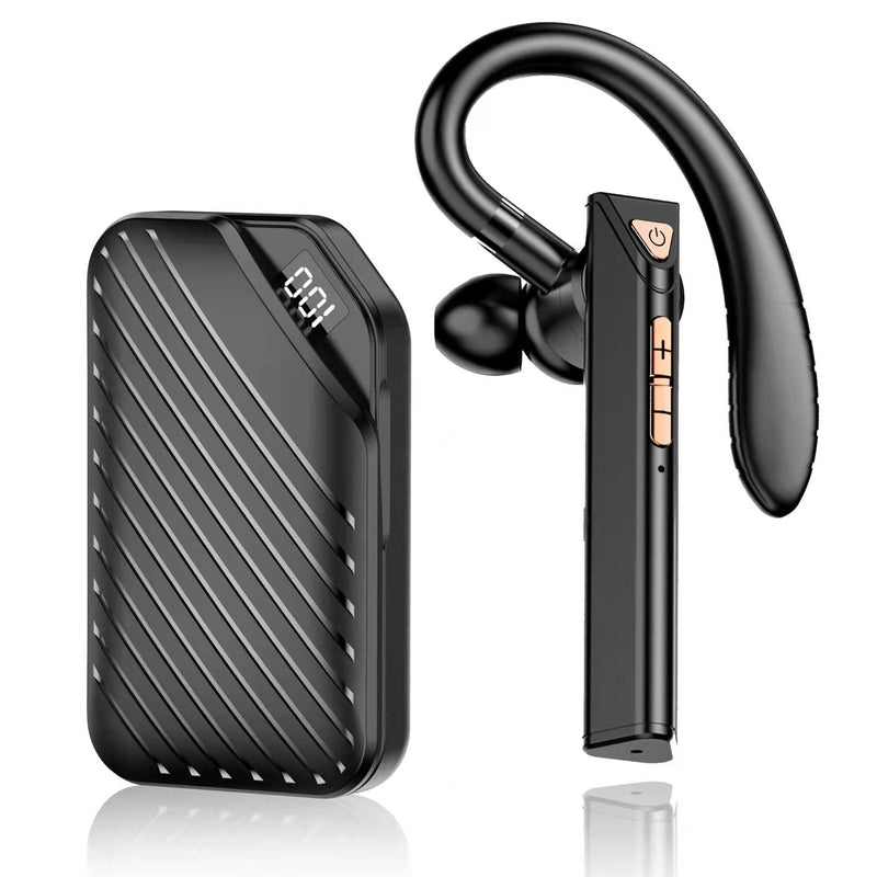 [Australia - AusPower] - Bluetooth Headset V5.1, [Upgraded] Wireless Handsfree Headset 108 Hrs Playtime with Charging Case, Bluetooth Earpiece with Noise Canceling Dual-Mic for iPhone Android Samsung Laptop Trucker Drive k3 w/Charging case 