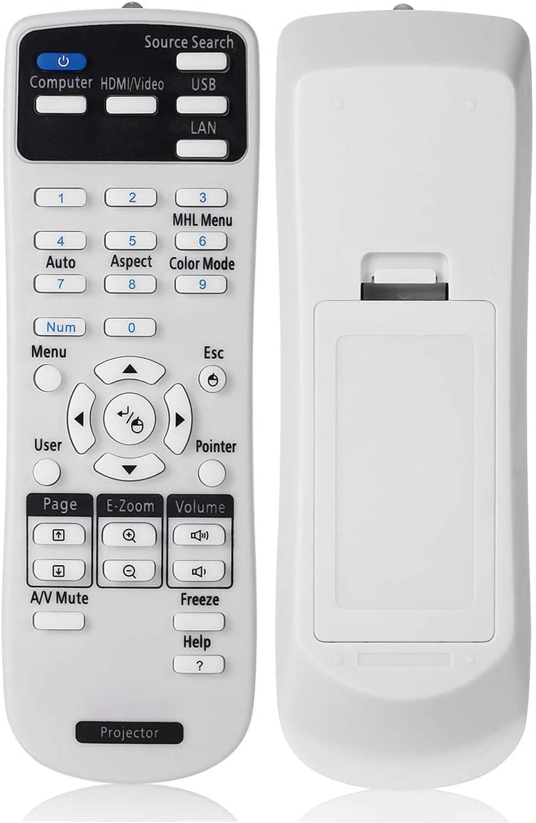 [Australia - AusPower] - Universal Projector Remote Control 2181788 1613717 1648806 1547200 for Epson PowerLite, Home Cinema, BrightLink, Home Pro Projector Series, One Replacement Remote Control for All 