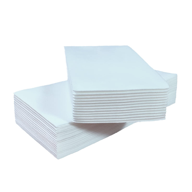 [Australia - AusPower] - 50 count 12"X17" White Disposable Hand Towels Linen-Feel Paper Dinner Napkins Cloth Like Paper Guest Towels for bathroom 