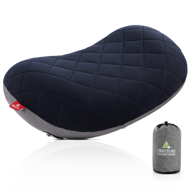 [Australia - AusPower] - Hikenture Inflatable Pillow for Camping, Washable Backpacking Pillow for Sleeping, Ultralight Blow Up Pillows with Removable Cover, Portable&Compact Hiking Pillow for Beach, Travel, Outdoor(Blue) 