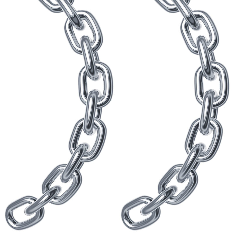 [Australia - AusPower] - 2 Pcs 5/32 x 23 Inch Link Chain 304 Stainless Steel Coil Chain for Transport Tie Down Binder Chain Pulling Towing Hanging, Home, Camping, Pet Towing, 4mm 