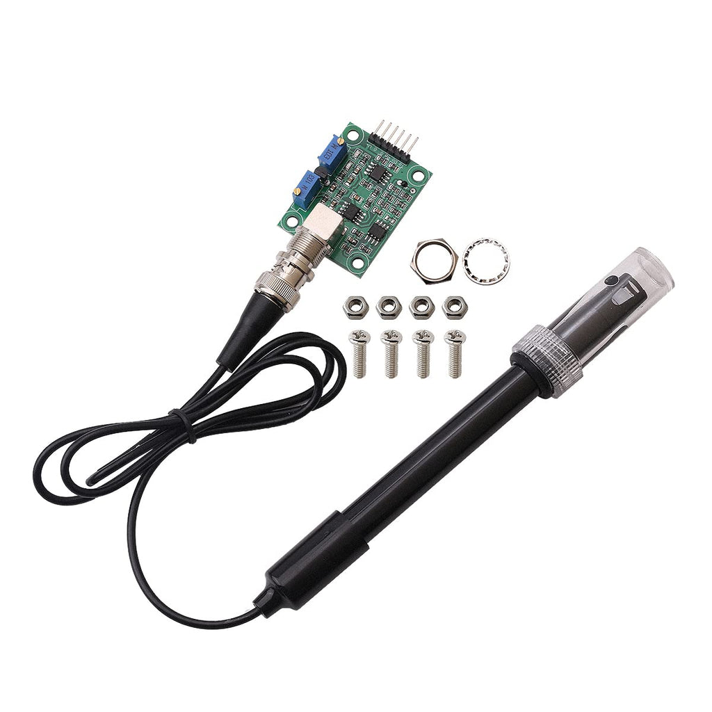 [Australia - AusPower] - OCESTORE PH Value Detect Sensor Module PH0-14 + PH Electrode Probe BNC for Arduino PH Value Detect Sensor 