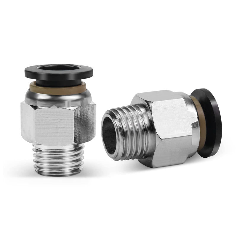 [Australia - AusPower] - CNAODUN 10 Pcs Push-to-Connect Fittings 3/8 Inch Tube OD x 1/4 Inch NPT Thread Pneumatic Male Straight Quick Connect Air line fittings… 