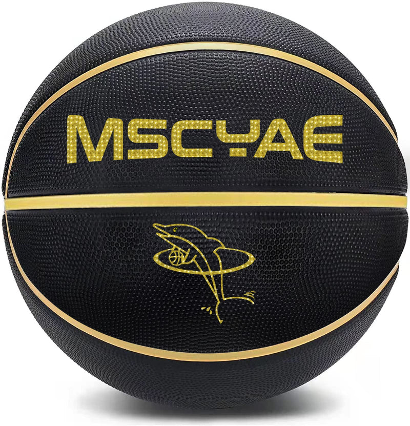 [Australia - AusPower] - Kids Basketball Size 3（22‘’,Size 5 (27.5‘’) Basketball for Youth Play Games Indoor Outdoor Pool,Training Basketball for Beginners(Boy and Girls) Black 