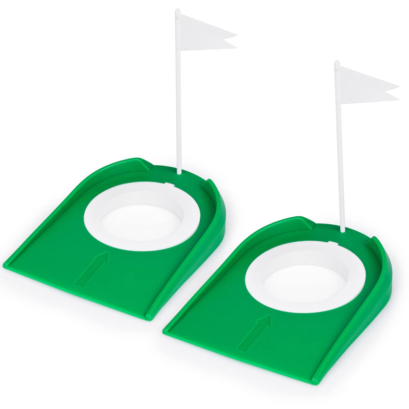 [Australia - AusPower] - Eaezerav 2 Pack Golf Putting Cup with Flag Plastic Golf Hole Training Aids for Kids Men Women Indoor Outdoor Home Office Garage Yard 